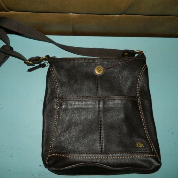 The Sak Handbags - The Sak Iris Dark Brown Leather Crossbody Purse